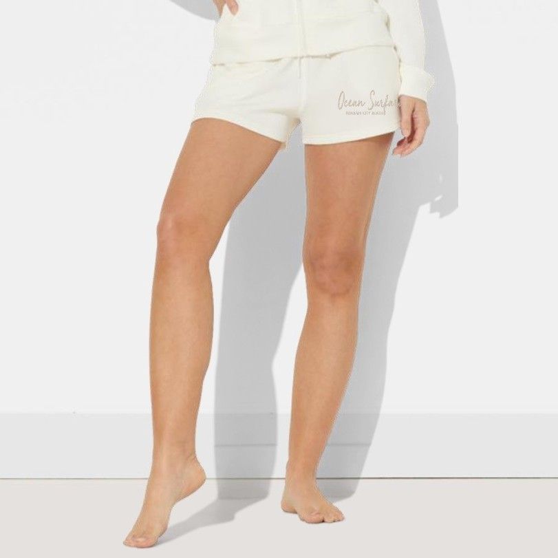 Ladies PCB Cloud Fleece Shorts - Bright Ivory