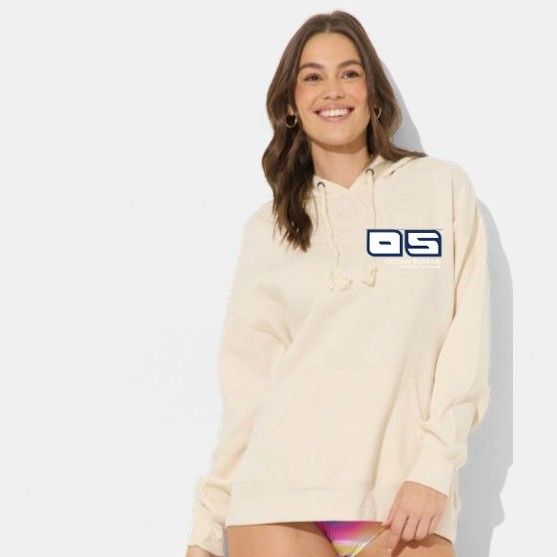 Ladies PCB Burnout P/O Hoodie Coconut White