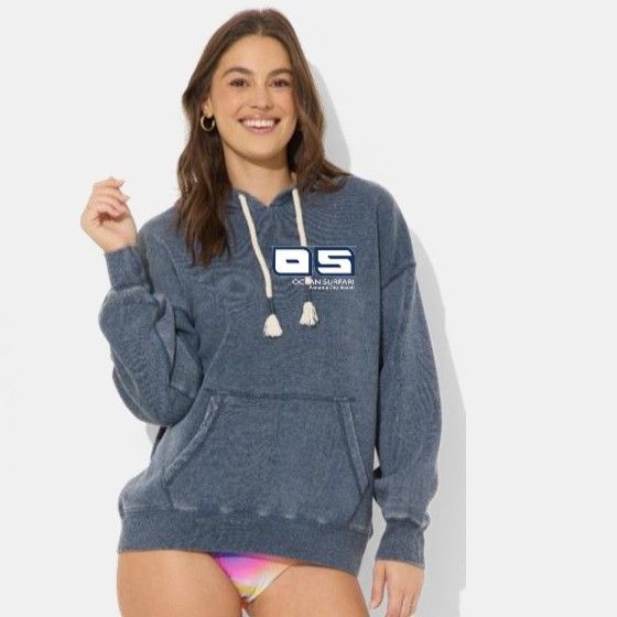 Ladies PCB Burnout P/O Hoodie Deep Navy