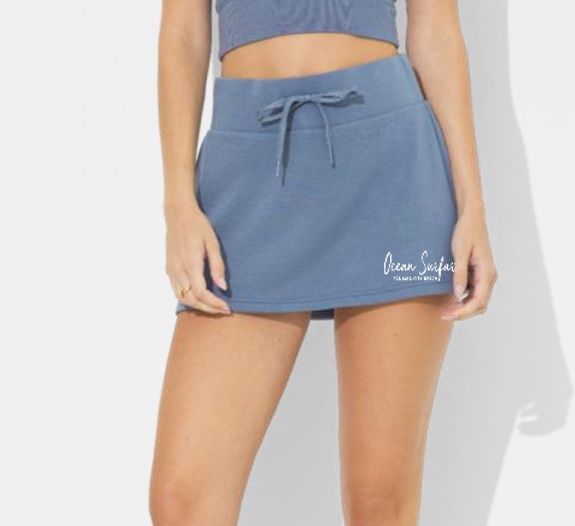 Ladies PCB Cloud Fleece Skort - Blue Jean