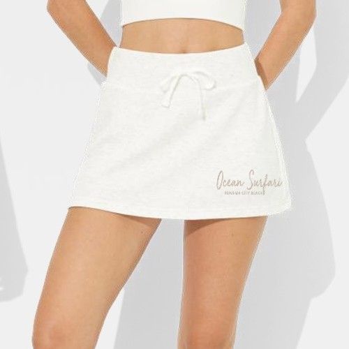 Ladies PCB Cloud Fleece Skort - Bright Ivory