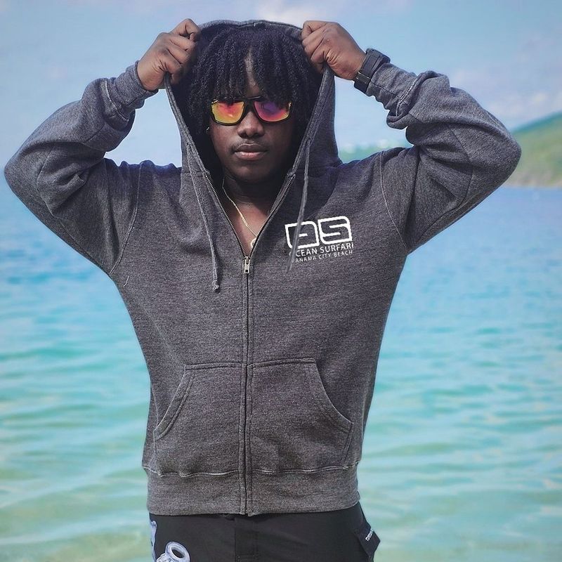 Men's PCB F/Z Burnout Hoodie Graphite