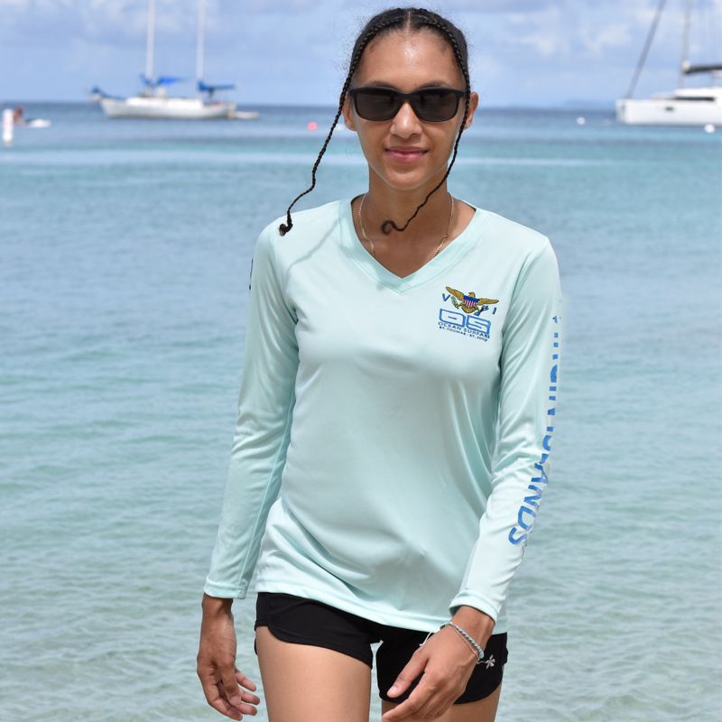 OS SPF 50+ Performance Lad LS VI Flag Seafoam