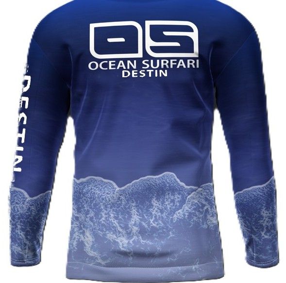 OS SPF 50+ Perf Men&#39;s Hoodie Destin Ocean - Navy