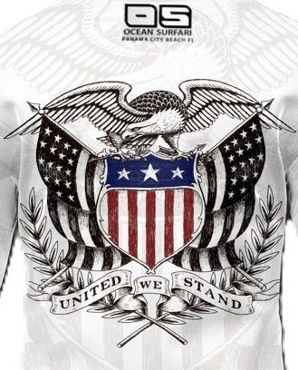 OS SPF 50+ Performance Men&#39;s Hoodie PCB Eagle - White