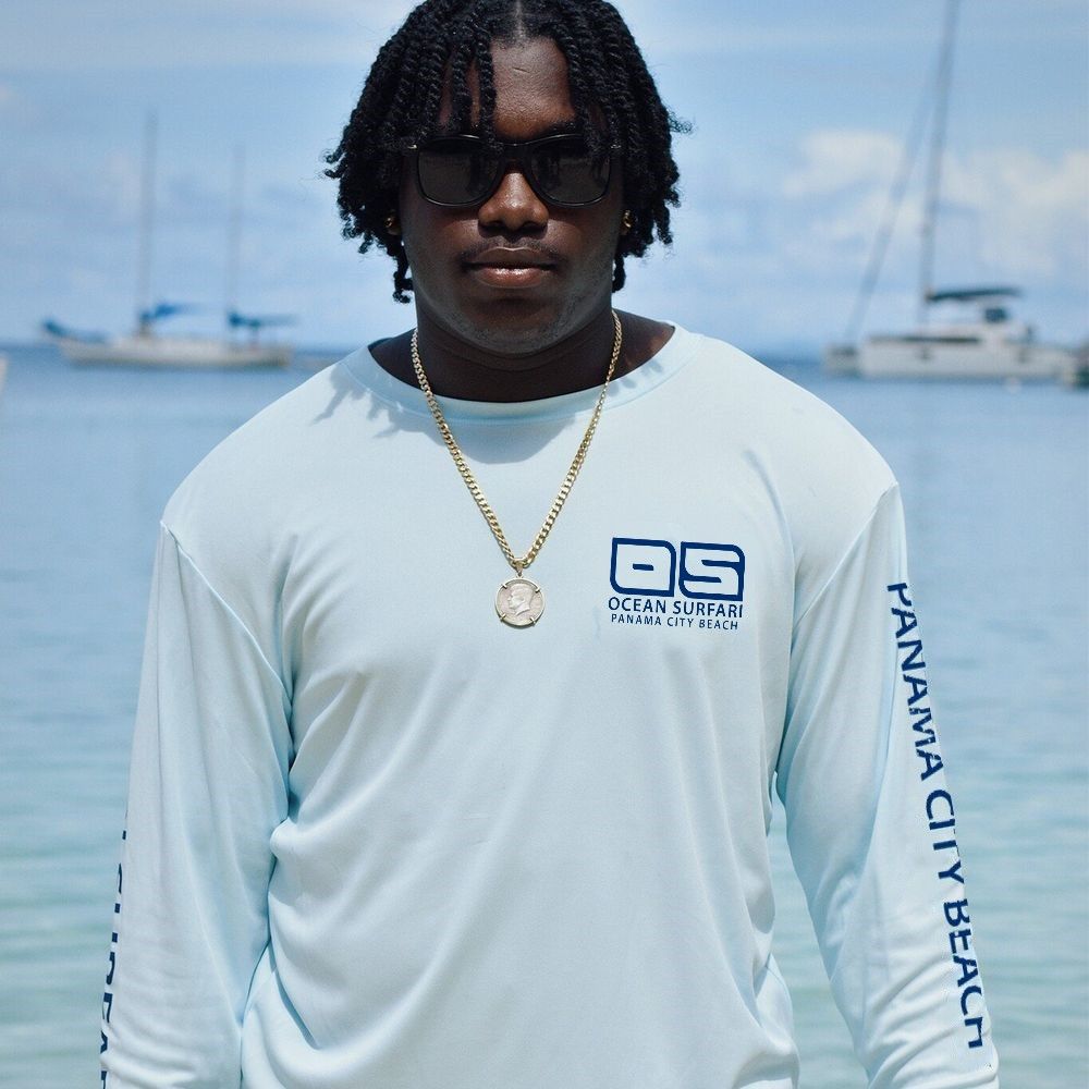 OS PCB SPF 50+ Performance Men&#39;s LS Ice Blue