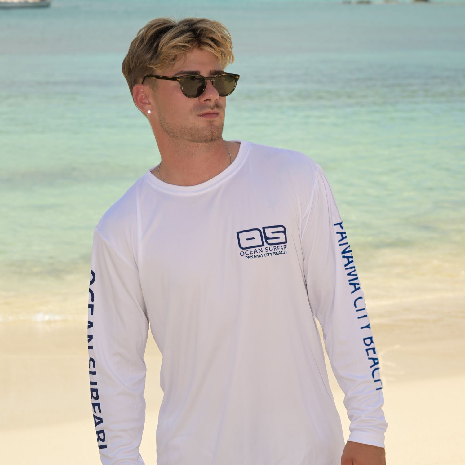 OS PCB SPF 50+ Performance Men&#39;s LS White
