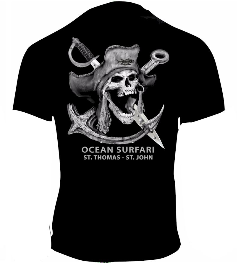 OS USVI SPF 50+ Perf Men&#39;s SS Barnacle Bill BLK