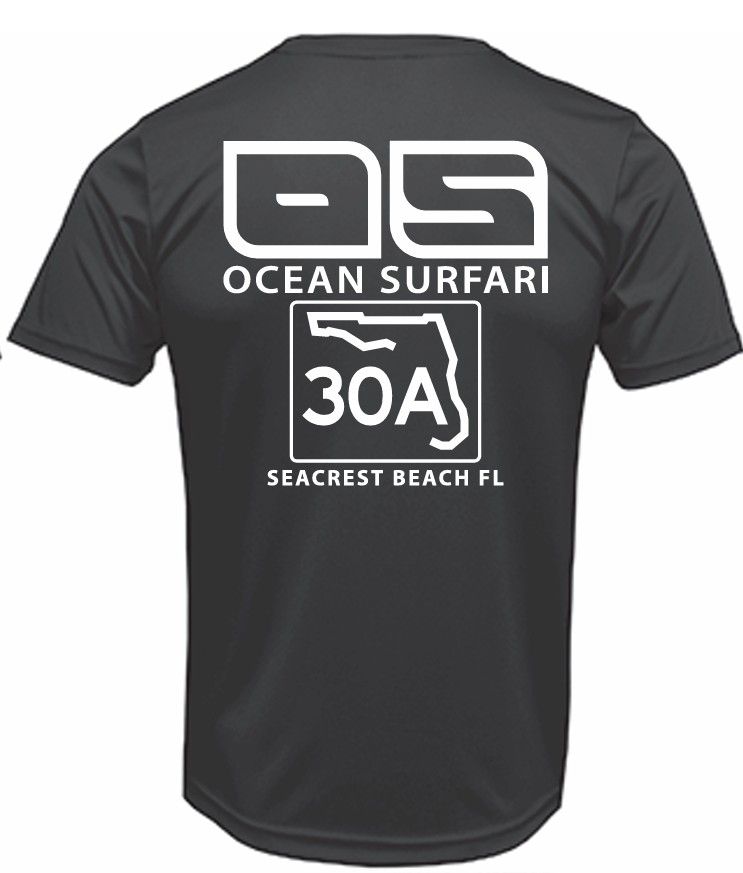 OS SEACREST SPF 50+ Perf Men&#39;s SS HTR Black