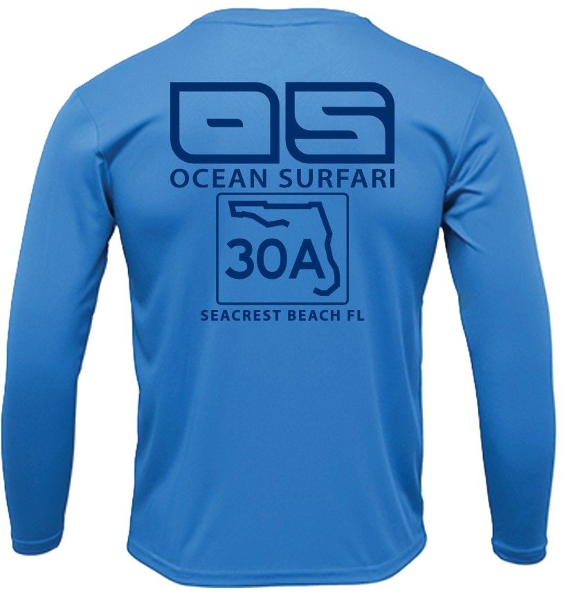 OS SEACREST SPF 50+ Performance Men&#39;s LS Col Blue