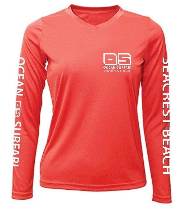 OS SEACREST SPF 50+ Perf Lad LS Coral