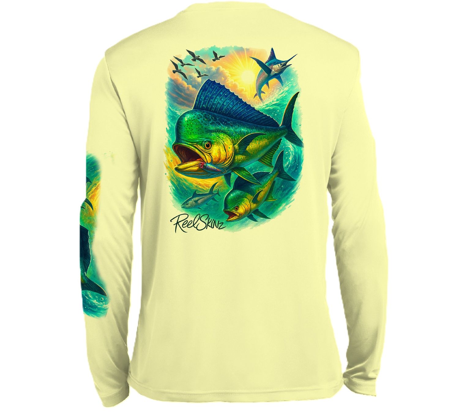 OS SEACREST SPF 50+ Performance Men&#39;s LS Sunset Mahi