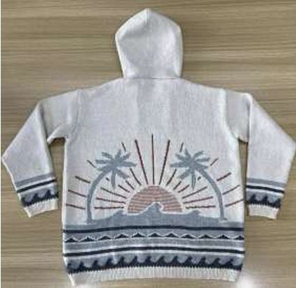 Jaquard Baja Sweater Ivory w/Multi