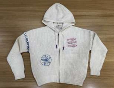 F/Z Sweater w/embroidery Ivory w/Multi