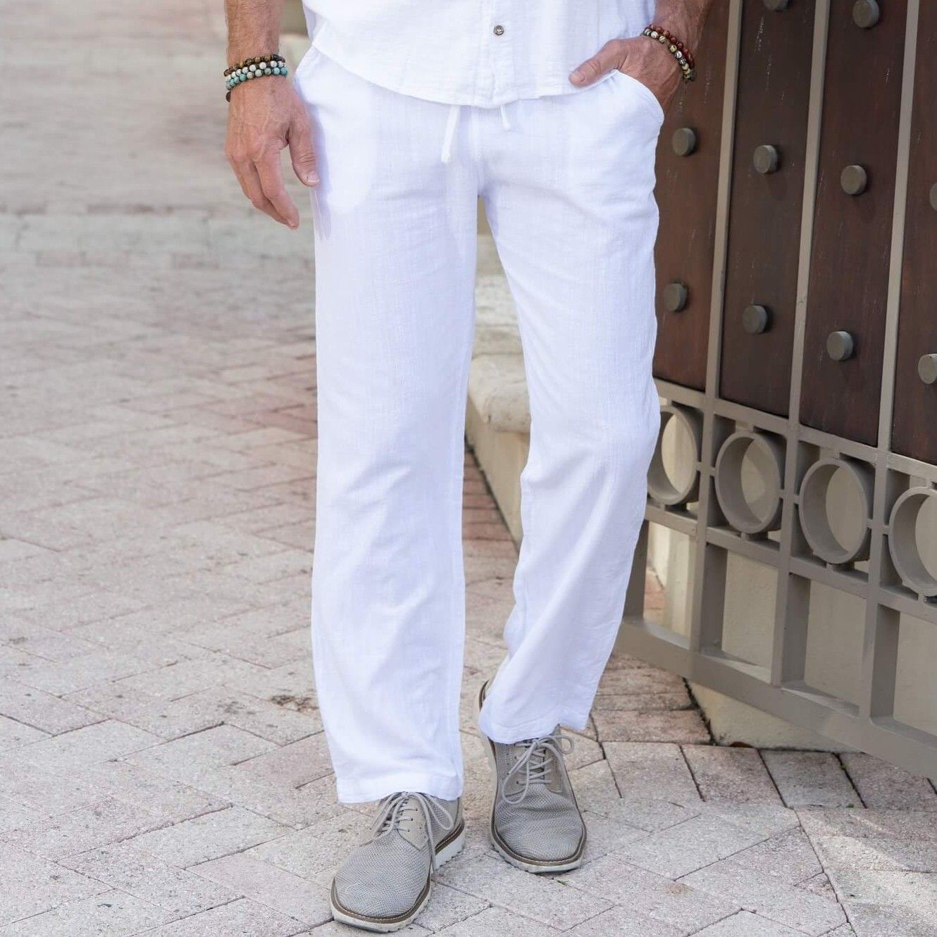 Men&#39;s Enzo Cotton Pants - White