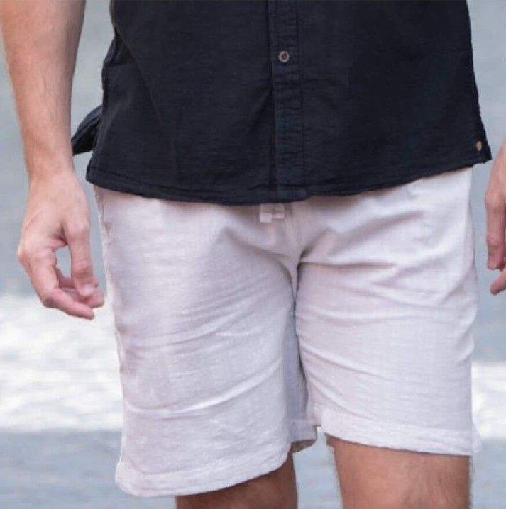 Men's Leonardo Cotton Shorts - Beige