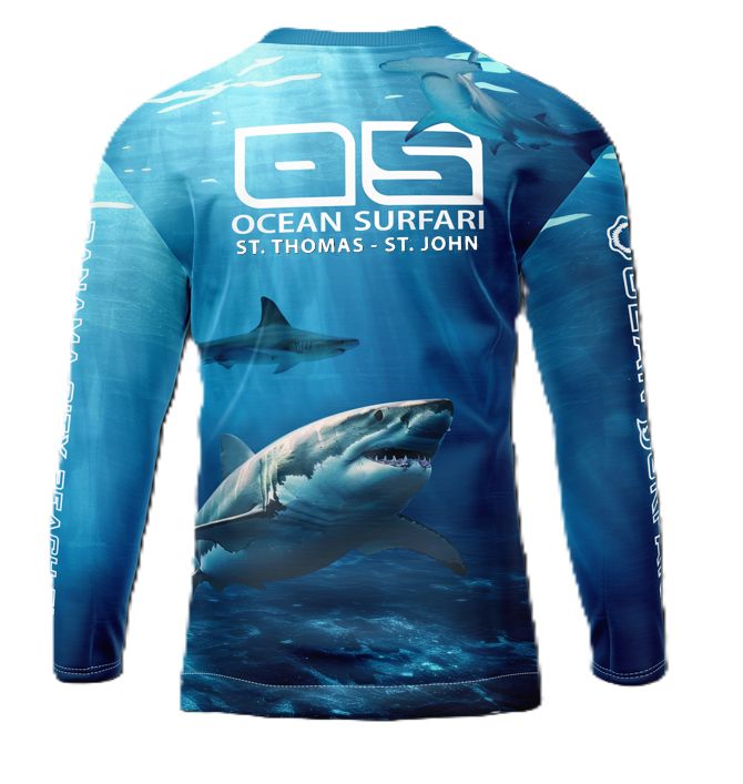 OS SPF 50+ Performance Men&#39;s LS Shark SB
