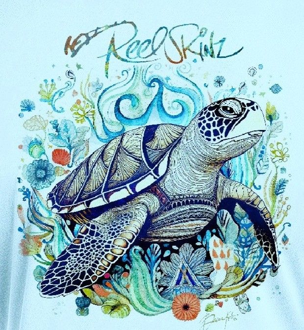 OS USVI SPF 50+ Performance Youth LS Mystic Turtle Ice