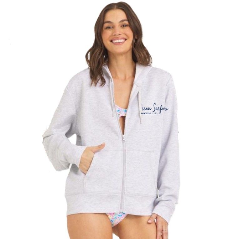 Ladies Seacrest Cloud Fleece Full Zip Spring Grey