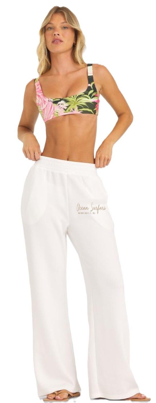Ladies Seacrest Cloud Fleece Pant Bright Ivory
