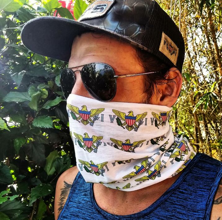 VI Flag Sun Shield Buff White