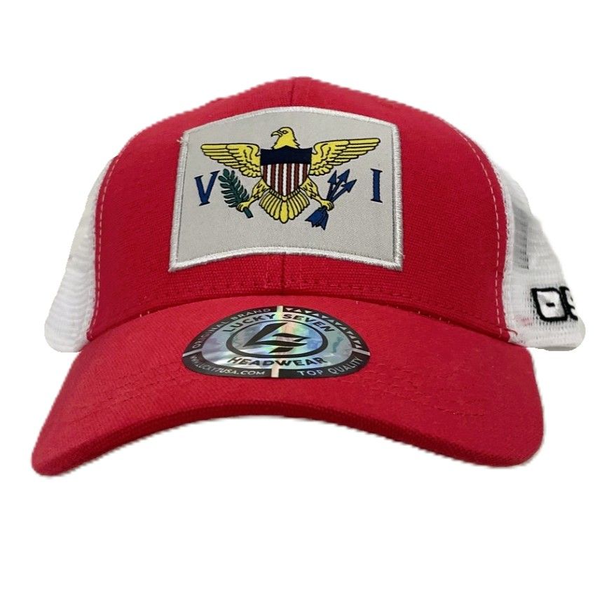 OS VI Flag Trucker Hat, Color: Red