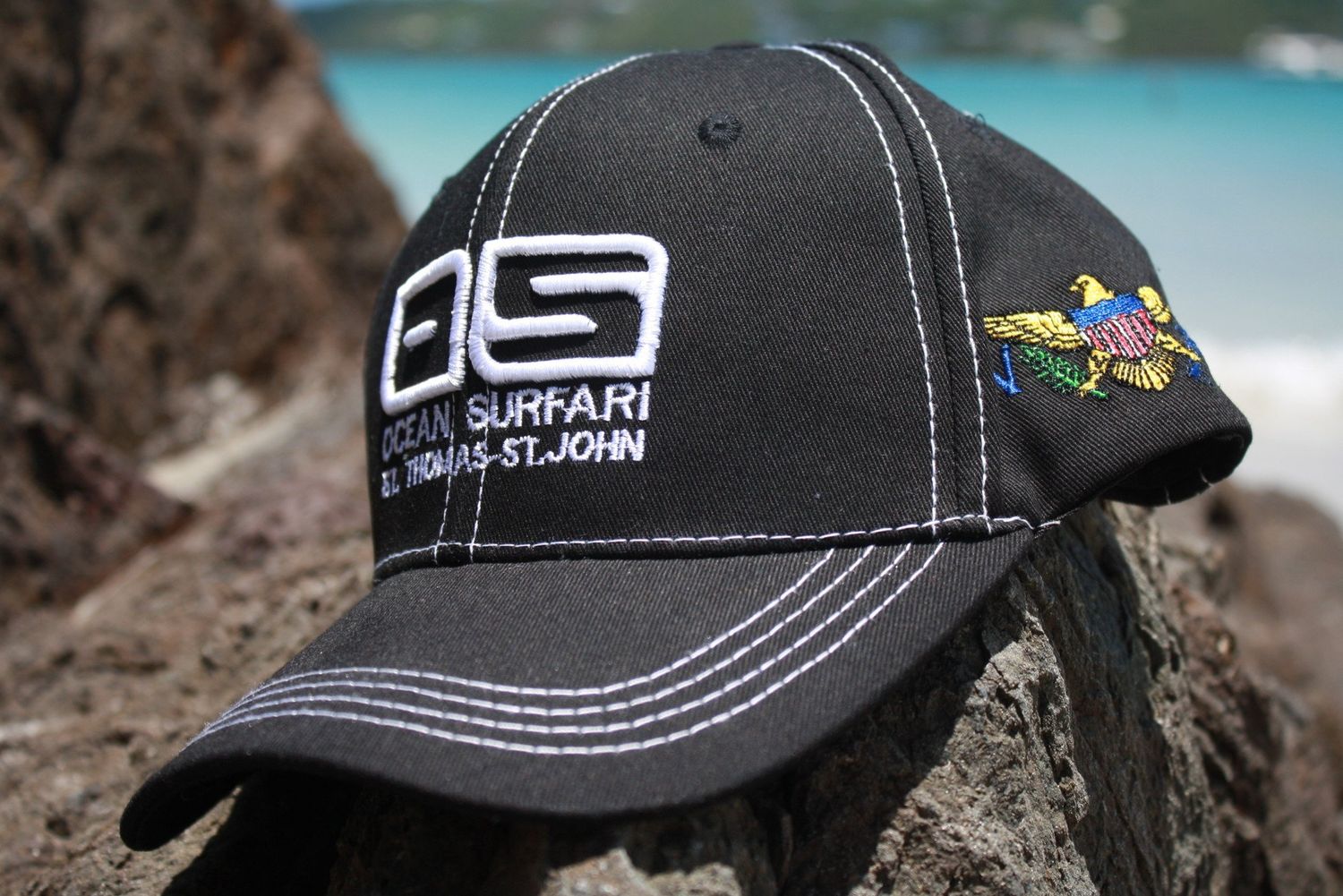 OS USVI Performance L7 Hat, Color: Black w/White