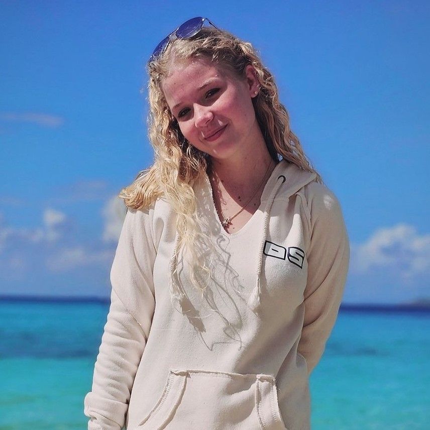Ladies USVI Burnout P/O Hoodie Coconut White