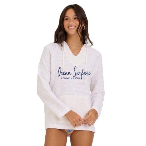 Ladies USVI Waffle Knit Baja Coconut/Ivory