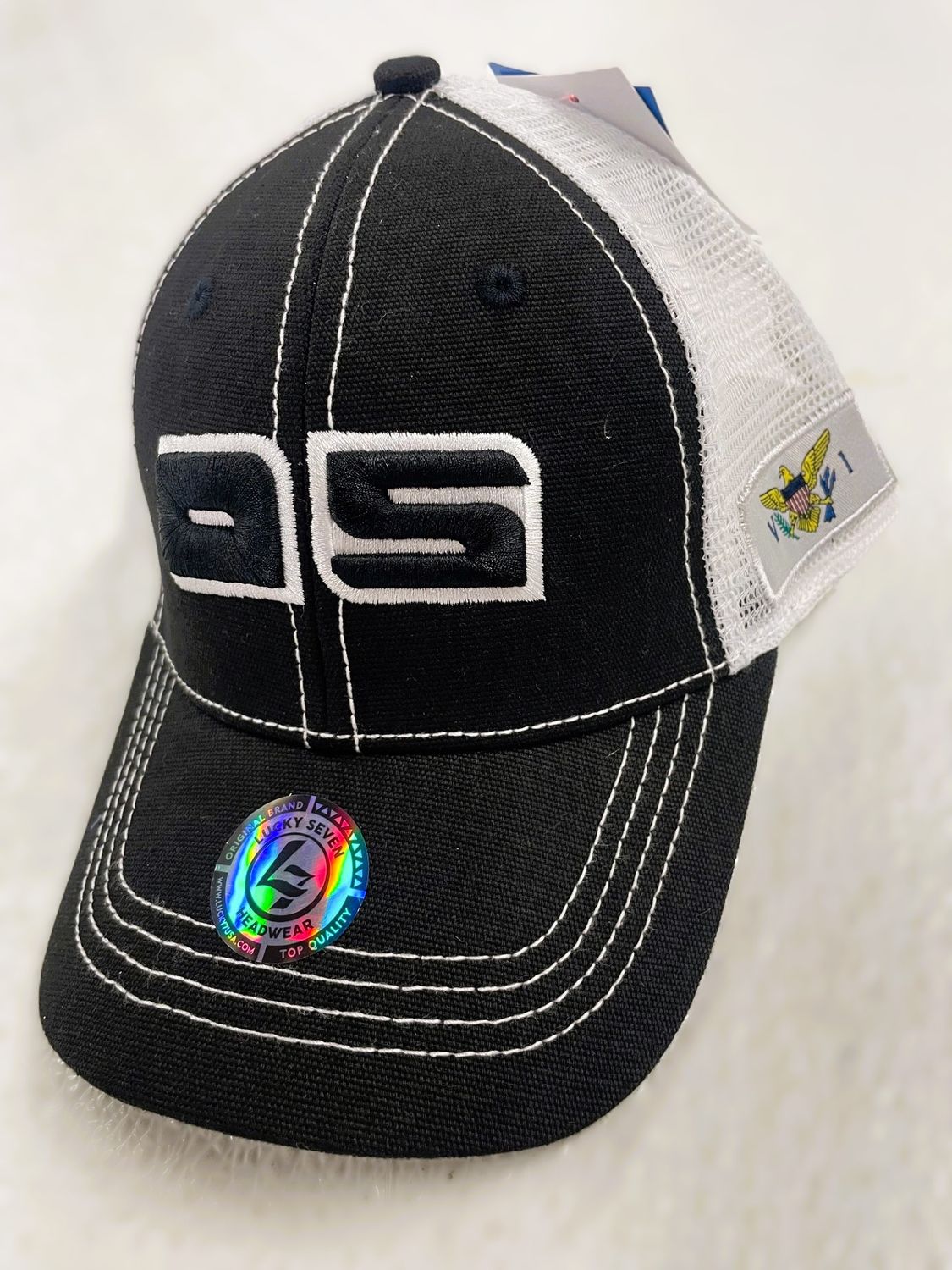 OS USVI Kids Trucker Hat, Color: Black