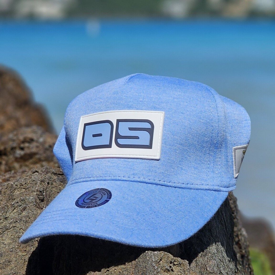 OS USVI Performance Fitted Cap , Color: Heather Blue