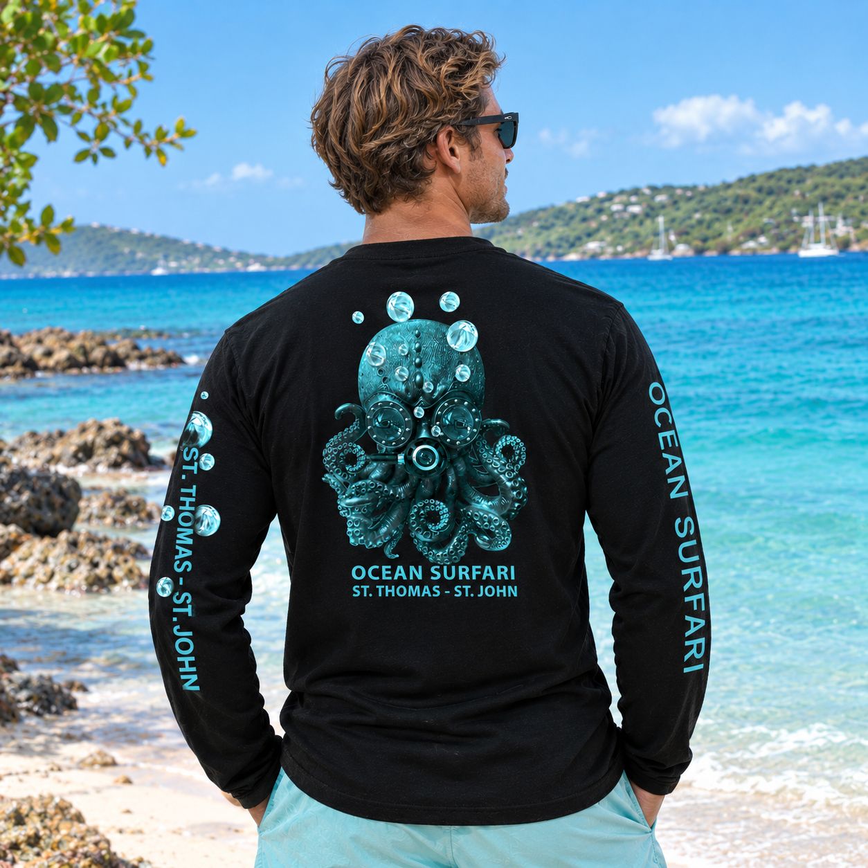 OS USVI SPF 50+ Perf Men's LS Kraken