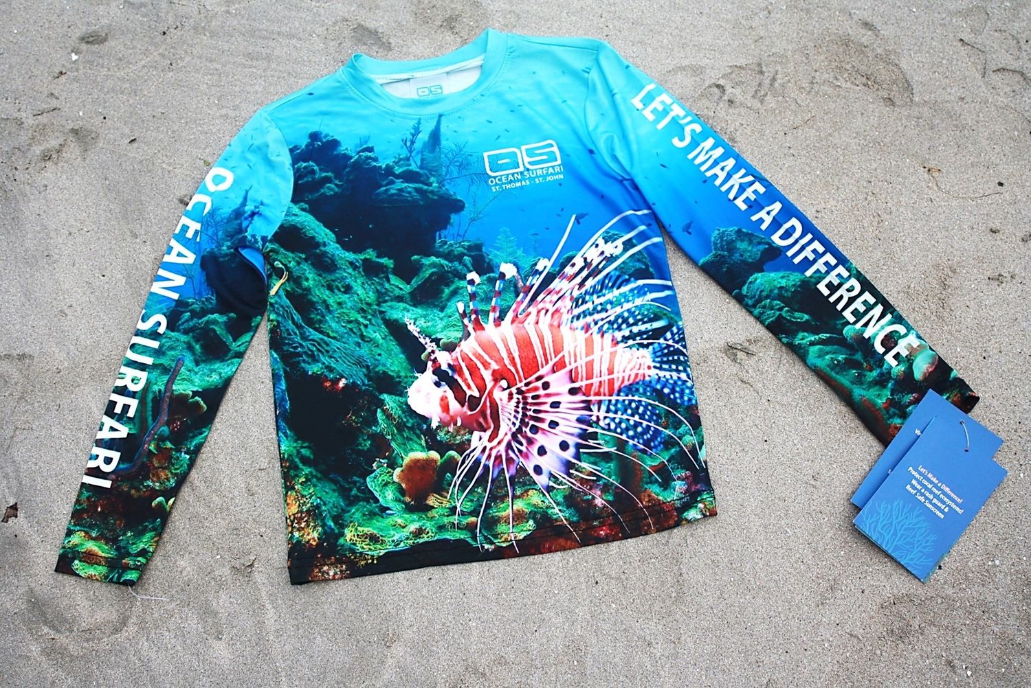 OS USVI SPF 50+ Perf Men's LS Lionfish - FOTP