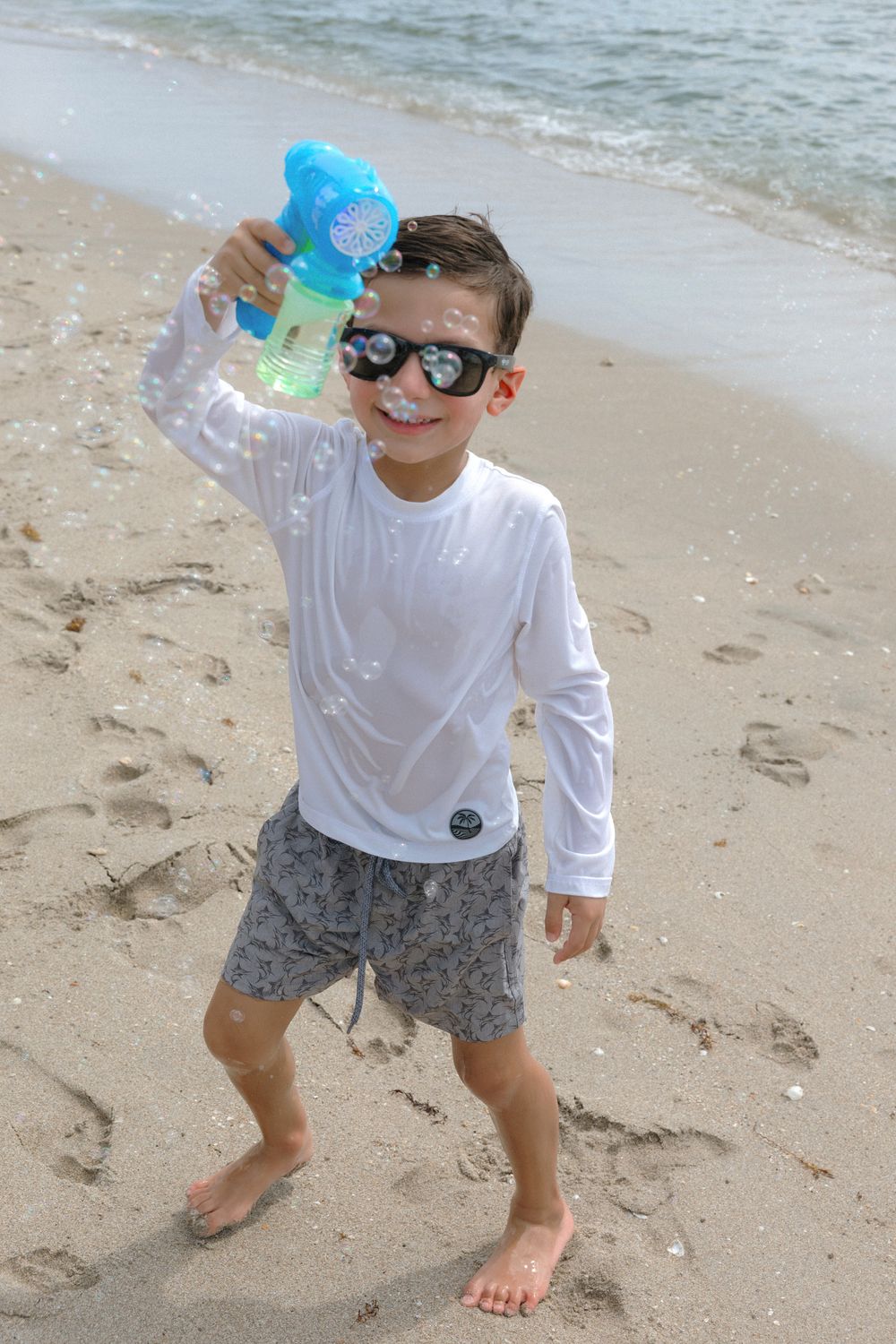 H2O Magic Print Boys Swim Short - Grey