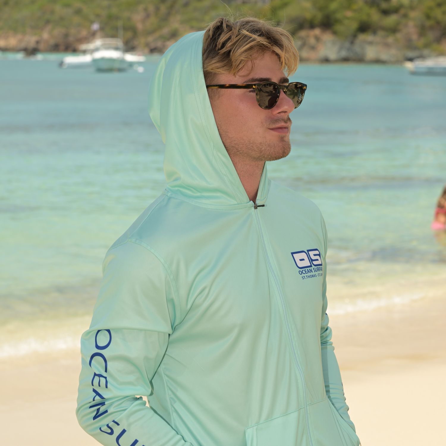 OS SPF 50+ Performance F/Z Men's LS USVI SB Mint