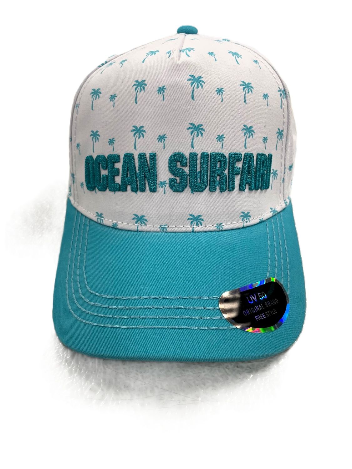 OS USVI Baseball Hat - Palms, Color: Mint