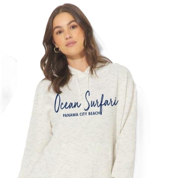 Ladies PCB Cloud Fleece P/O Hoodie Icy Heather