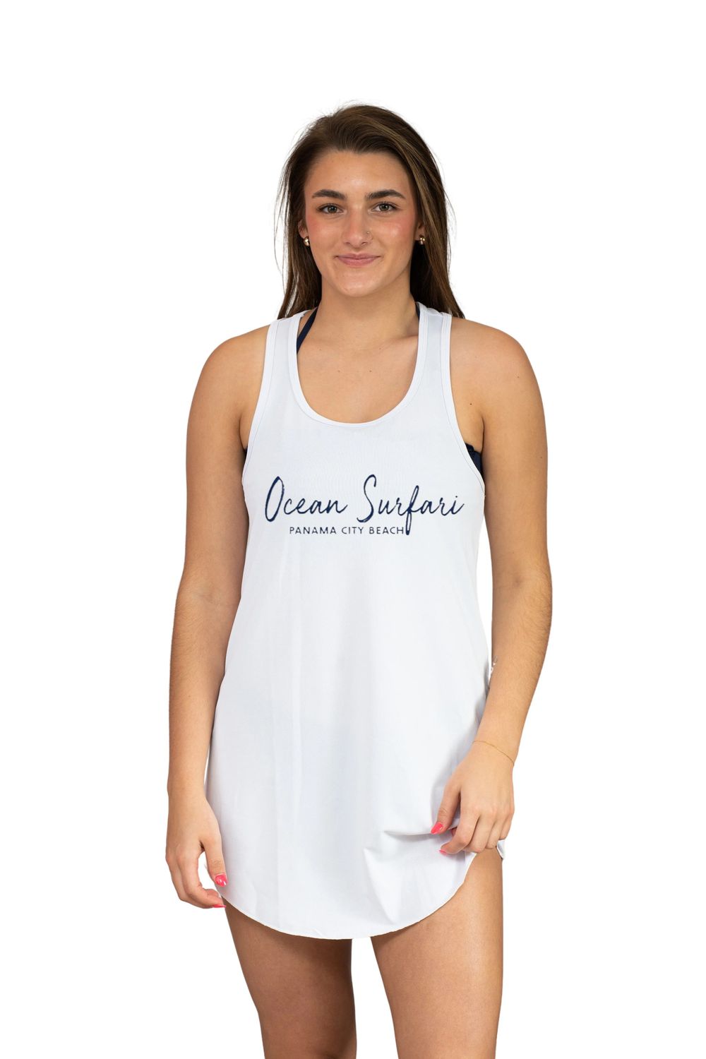 OS PCB Racerback Tee Cover Up - White