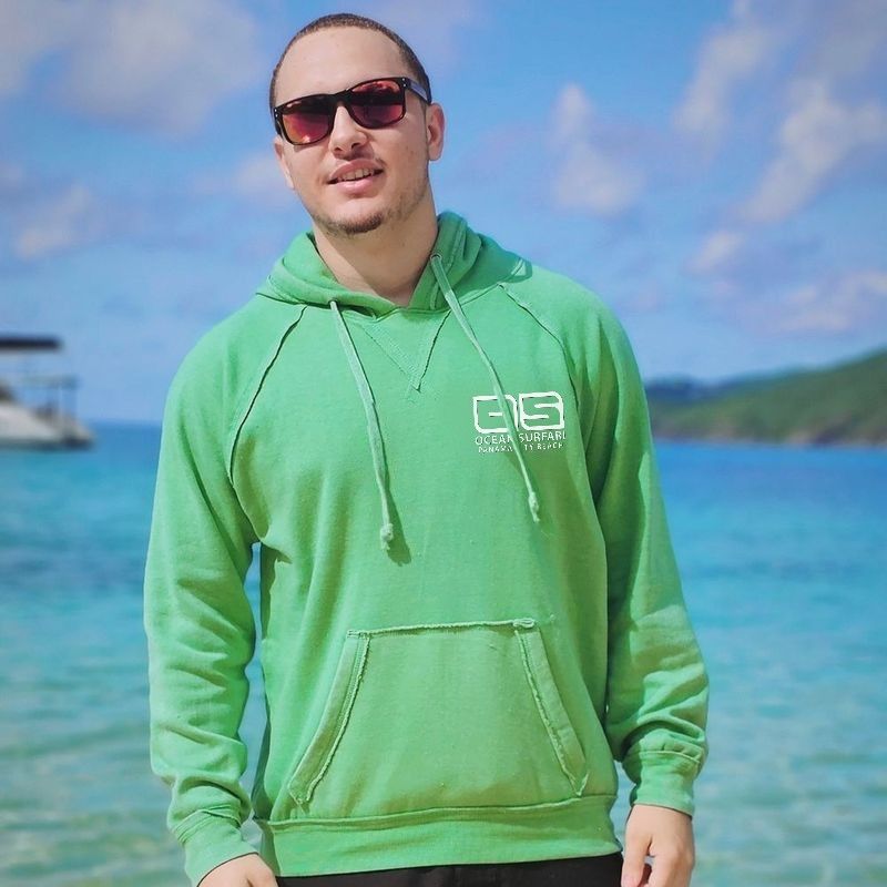 Men's PCB Burnout P/O Hoodie Surf Green