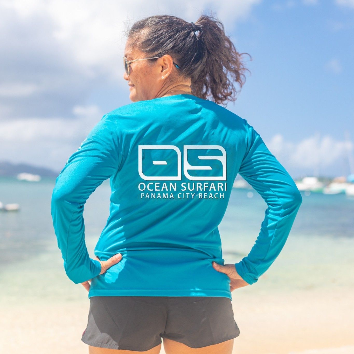 OS PCB SPF 50+ Perf Lad LS Teal