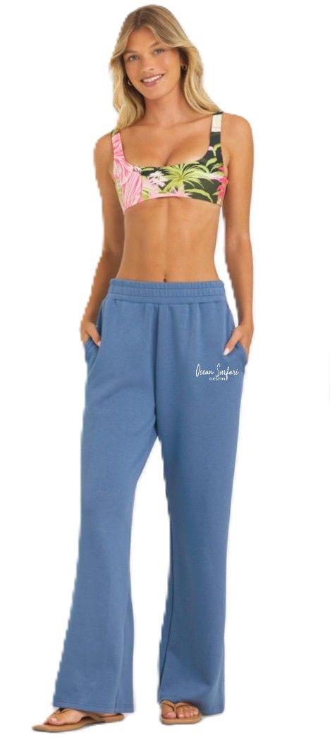 Ladies Destin Cloud Fleece Pant Blue Jean