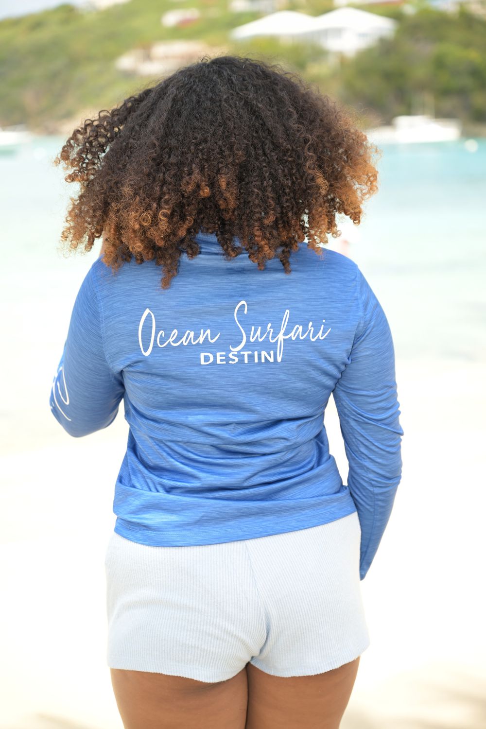 OS SPF 50+ Perf 1/4 Zip  Lad LS Destin  HRoyal