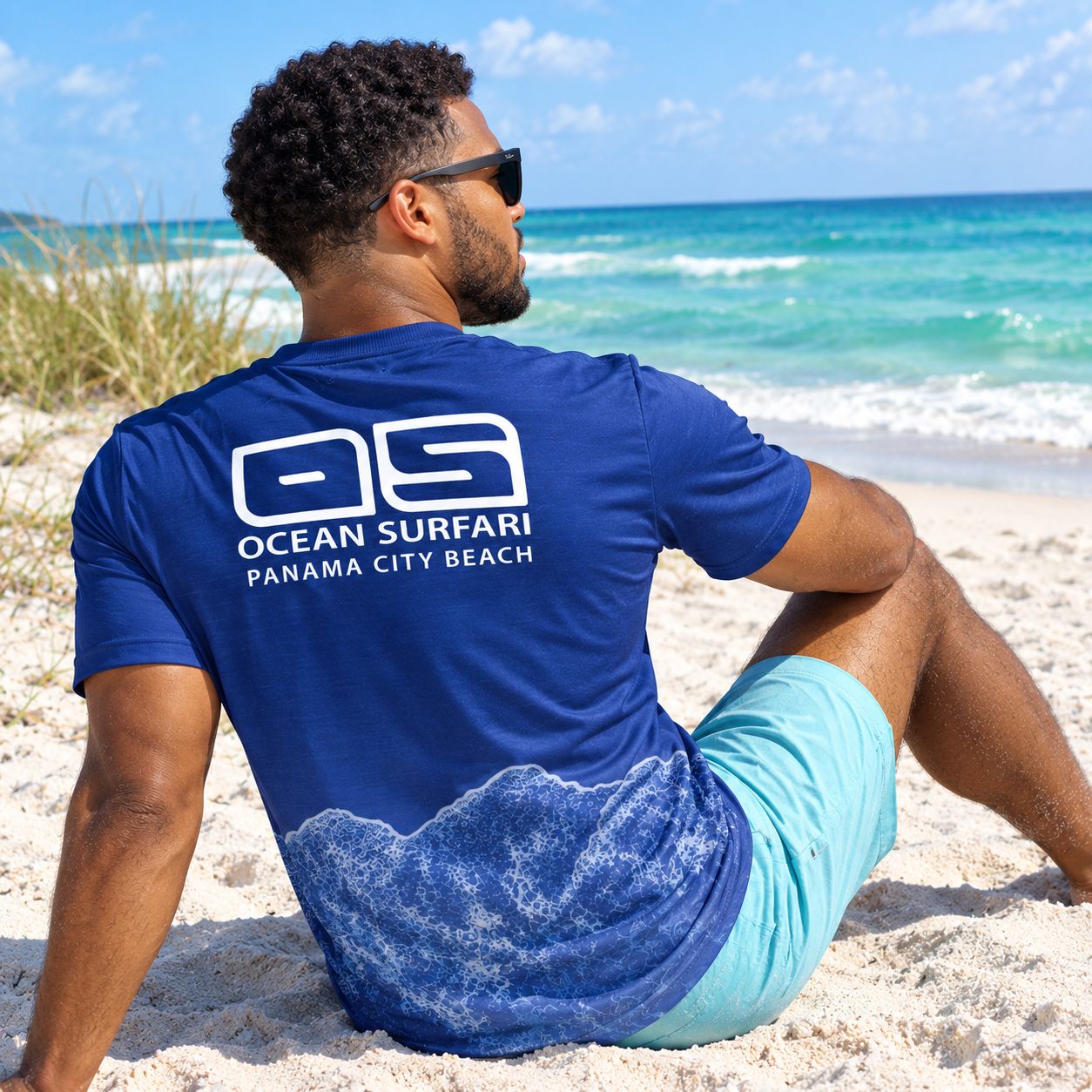 OS PCB SPF 50+ Perf Men's SS Ocean - Navy SB