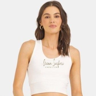 Ladies USVI Cloud Fleece Racer Tank Bright Ivory