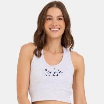 Ladies USVI Cloud Fleece Racer Tank Spring Grey