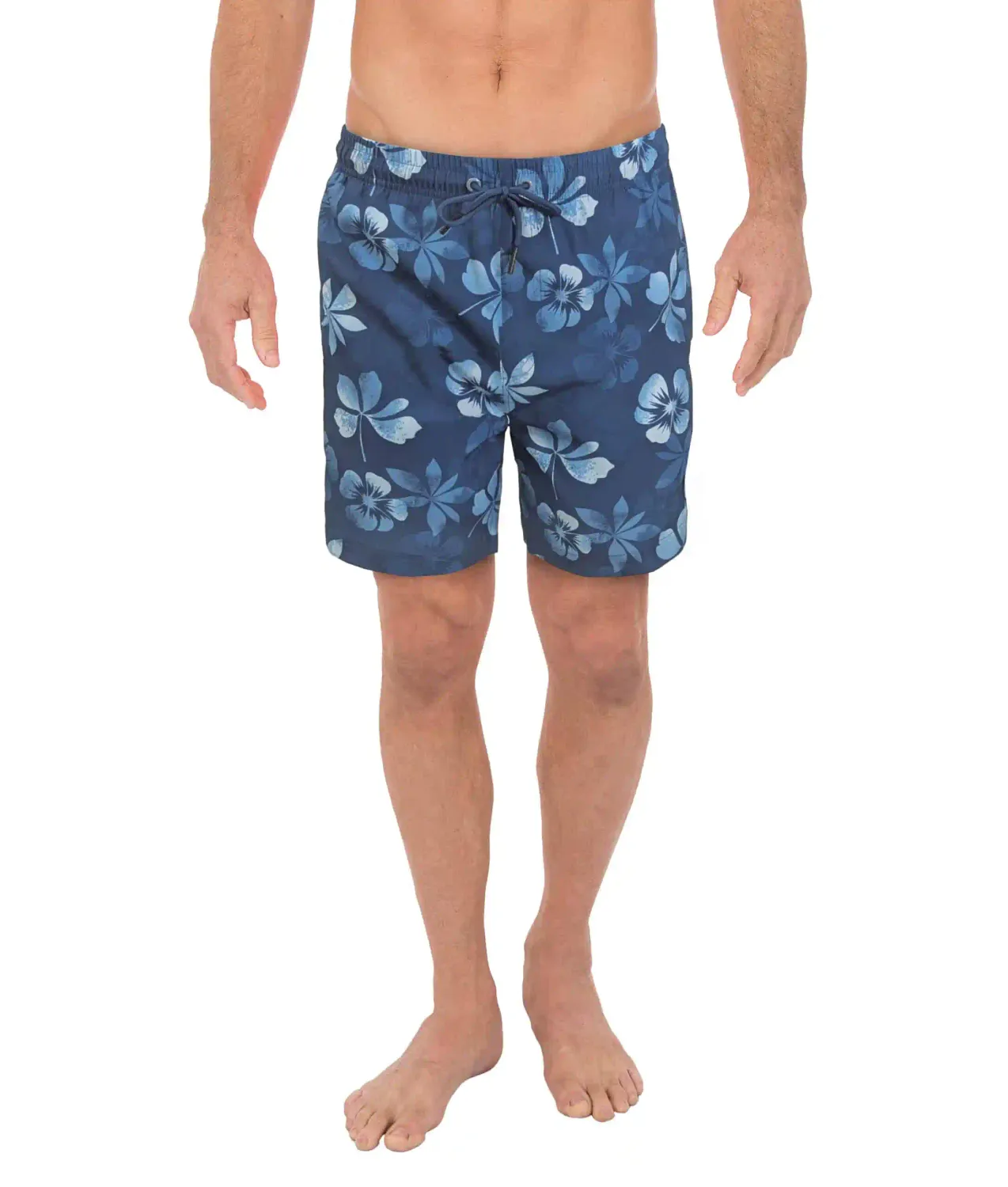 Uzzi Stretch Swim Short Flowers - Navy