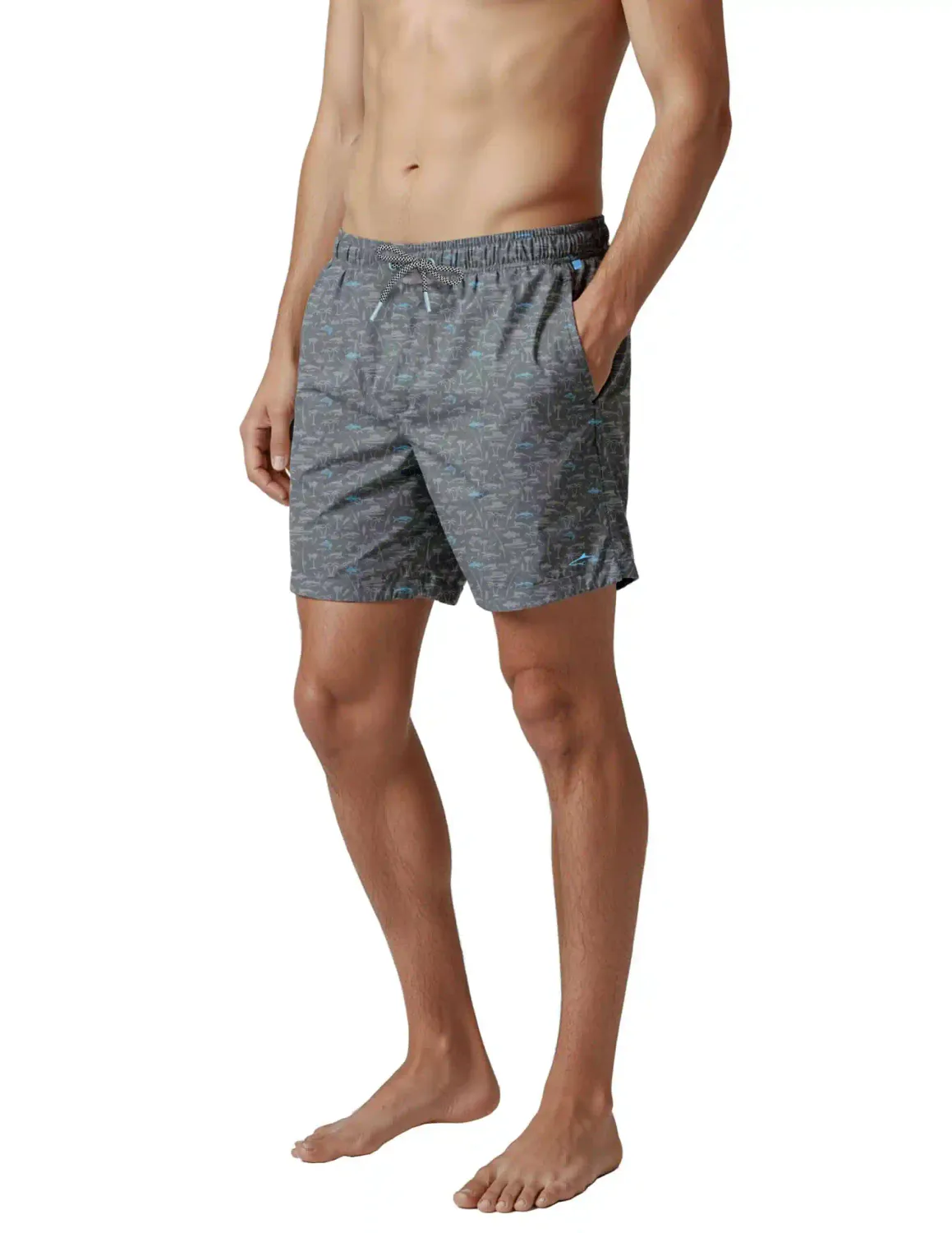 Uzzi Stretch Swim Short Fish - Gray