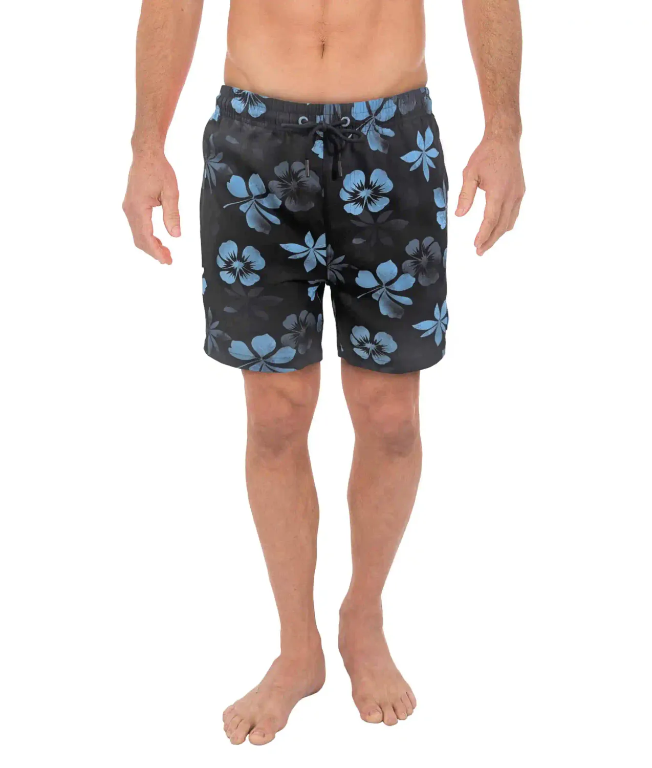 Uzzi Stretch Swim Short Flowers - Black