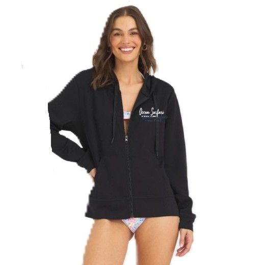 Ladies USVI Cloud Fleece FZ Black