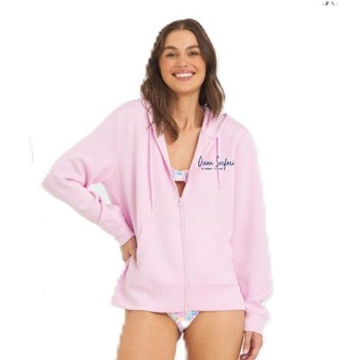 Ladies USVI Cloud Fleece FZ Paradise Pink